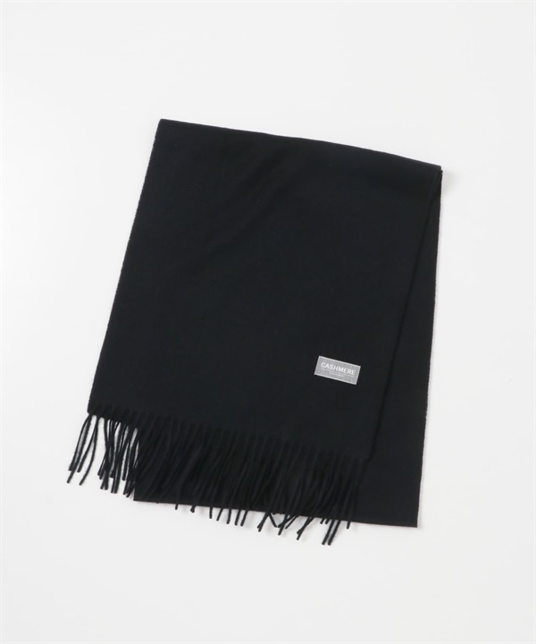 素色喀什米爾圍巾(黑色-FREE-BLACK)