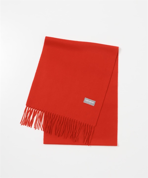 素色喀什米爾圍巾(紅色-FREE-RED)