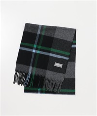 格紋喀什米爾圍巾(黑色格紋-FREE-其他黑色)