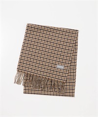 格紋喀什米爾圍巾(膚色x棕色-FREE-其他棕色)