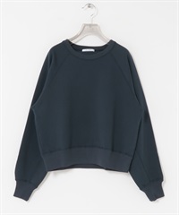 皮馬棉連肩袖休閒上衣(藏青色-FREE-NAVY)