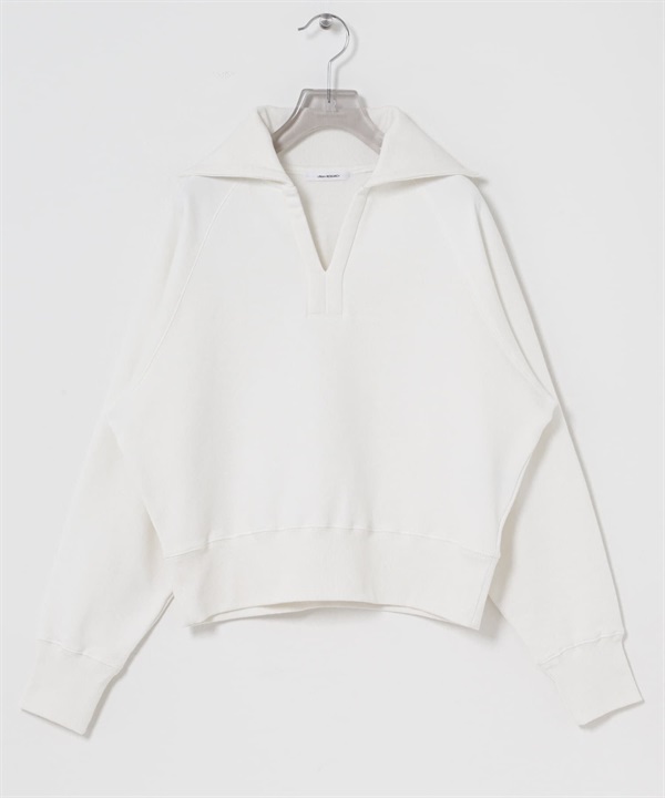 水手領裏起毛上衣(米白色-FREE-OFF WHITE)