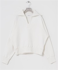 水手領裏起毛上衣(米白色-FREE-OFF WHITE)