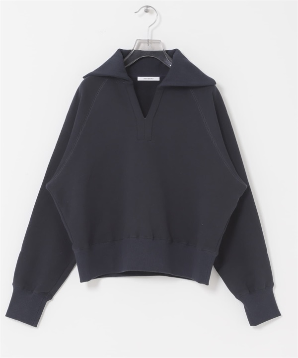 水手領裏起毛上衣(藏青色-FREE-NAVY)