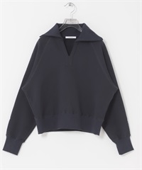 水手領裏起毛上衣(藏青色-FREE-NAVY)