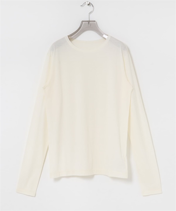 羊毛棉質長袖上衣(米白色-FREE-OFF WHITE)