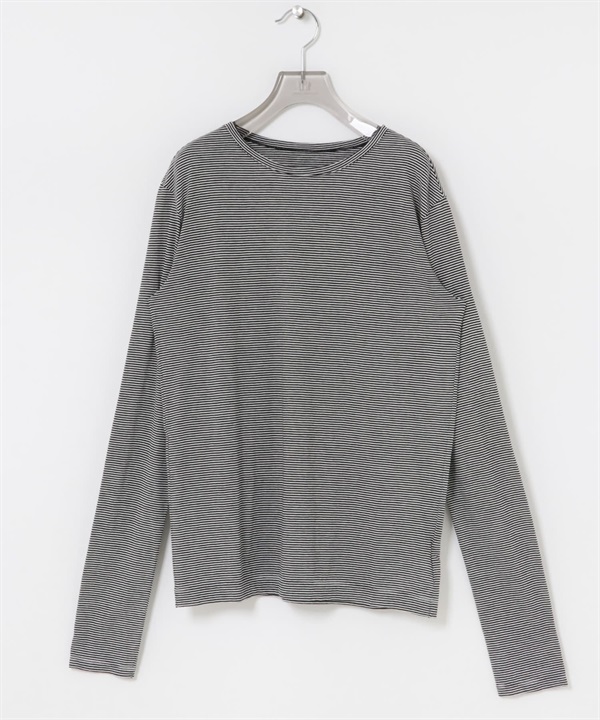 羊毛棉質長袖上衣(條紋-FREE-其他黑色)