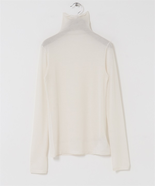 喀什米爾絲質高領上衣(米色金蔥-FREE-其他白色)