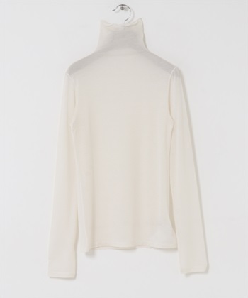 喀什米爾絲質高領上衣(米色金蔥-FREE-其他白色)