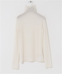 喀什米爾絲質高領上衣(米色金蔥-FREE-其他白色)