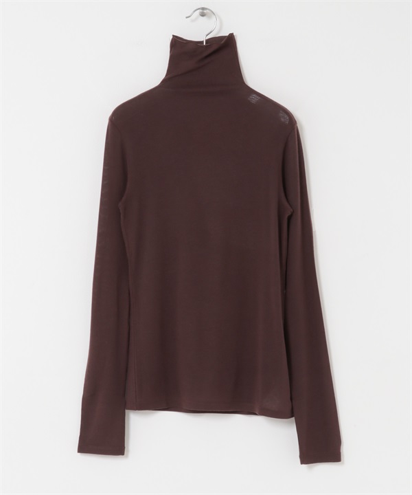 喀什米爾絲質高領上衣(酒紅色-FREE-BORDEAUX)