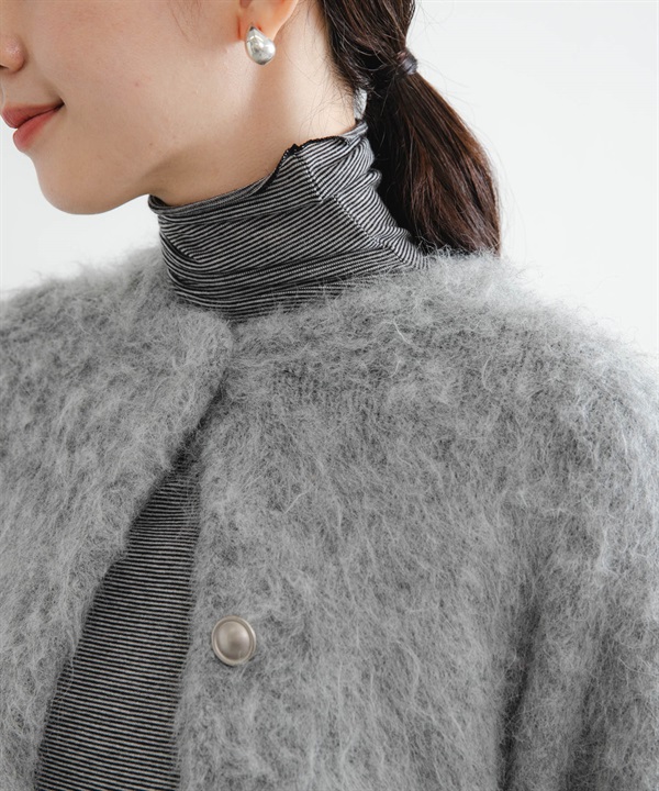 喀什米爾絲質高領上衣