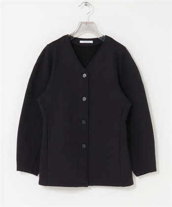 蓬袖裏起毛開襟衫(黑色-FREE-BLACK)