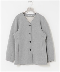 蓬袖裏起毛開襟衫(灰色-FREE-GRAY)