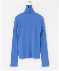 UR TECH 裏起毛高領上衣(藍色-FREE-BLUE)