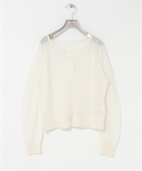 絨毛感短版開襟衫(米色-FREE-OFF WHITE)