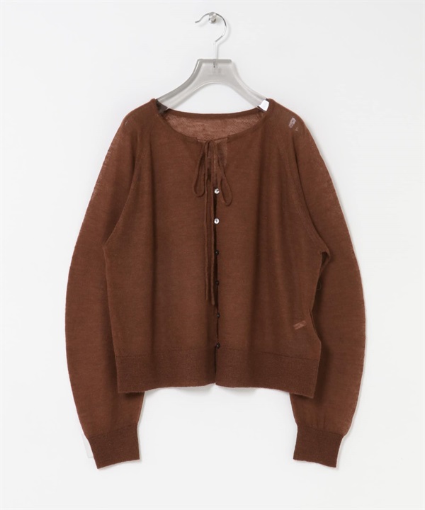 絨毛感短版開襟衫(磚紅色-FREE-其他棕色)