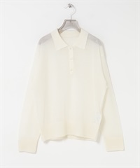 絨毛感POLO領針織衫(米色-FREE-OFF WHITE)