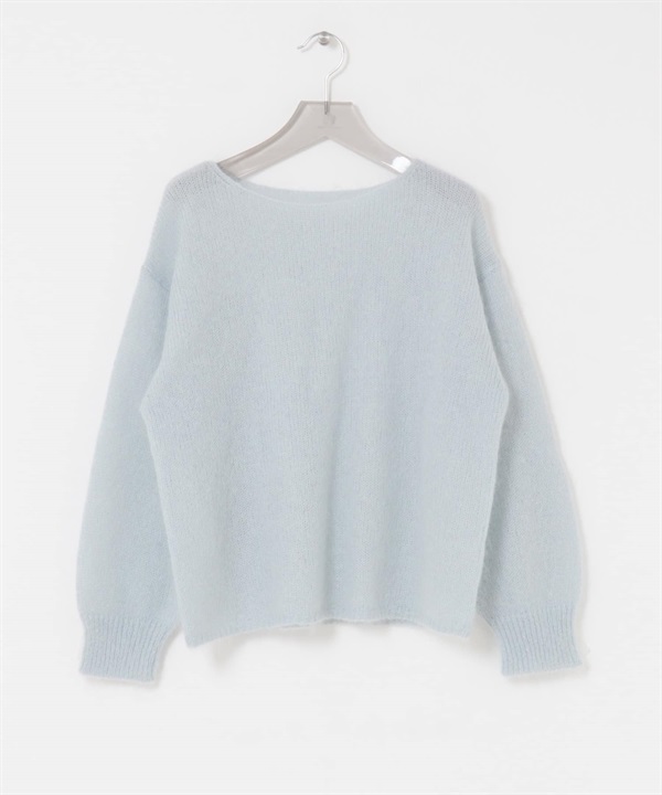 馬海毛寬鬆針織衫(淺藍色-FREE-LIGHT BLUE)