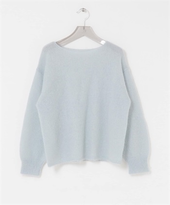 馬海毛寬鬆針織衫(淺藍色-FREE-LIGHT BLUE)