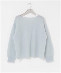 馬海毛寬鬆針織衫(淺藍色-FREE-LIGHT BLUE)