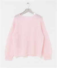 馬海毛寬鬆針織衫(淺粉紅色-FREE-LIGHT PINK)