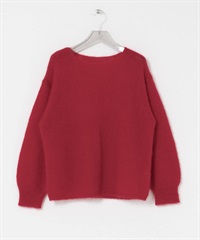 馬海毛寬鬆針織衫(紅色-FREE-RED)