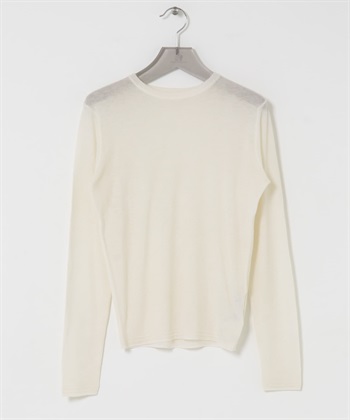 new basic LOA華夫格圓領針織衫(米色-FREE-OFF WHITE)