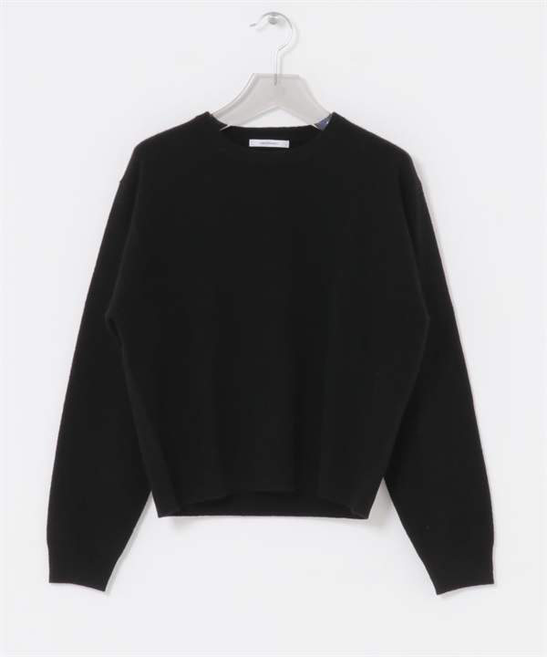 純羊毛圓領柔軟針織衫(黑色-FREE-BLACK)