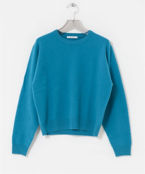 純羊毛圓領柔軟針織衫(藍色-FREE-BLUE)