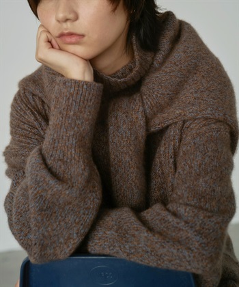 new basic 喀什米爾混絲高領針織衫