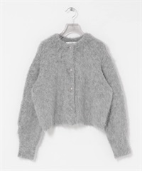 絨毛針織開襟衫(灰色-FREE-GRAY)