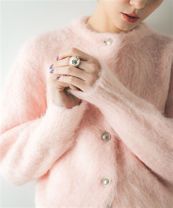 絨毛針織開襟衫