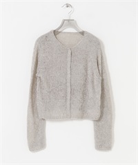 透膚雪尼爾紗短版開襟衫(淺灰色-FREE-LIGHT GRAY)