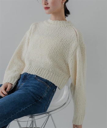 蓬鬆圈圈紗針織衫