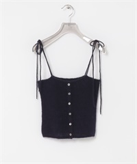 透膚馬海毛細肩帶背心(藏青色-FREE-NAVY)