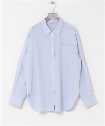 雙扣棉嫘縈襯衫(薩克斯藍-FREE-其他藍色)