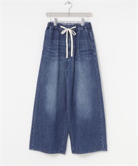 輕便牛仔寬褲(藍色-36-BLUE)