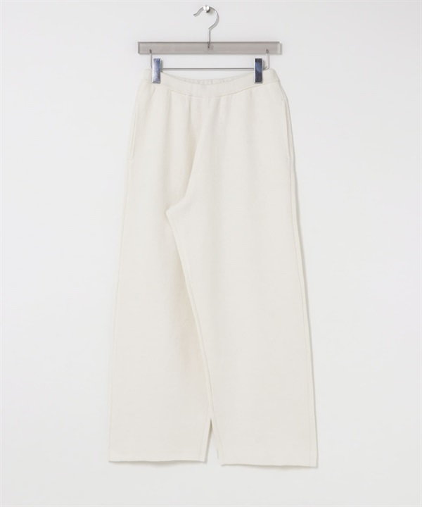 棉質喀什米爾寬鬆針織長褲(米白色-36-OFF WHITE)