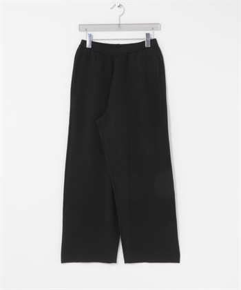 棉質喀什米爾寬鬆針織長褲(黑色-38-BLACK)