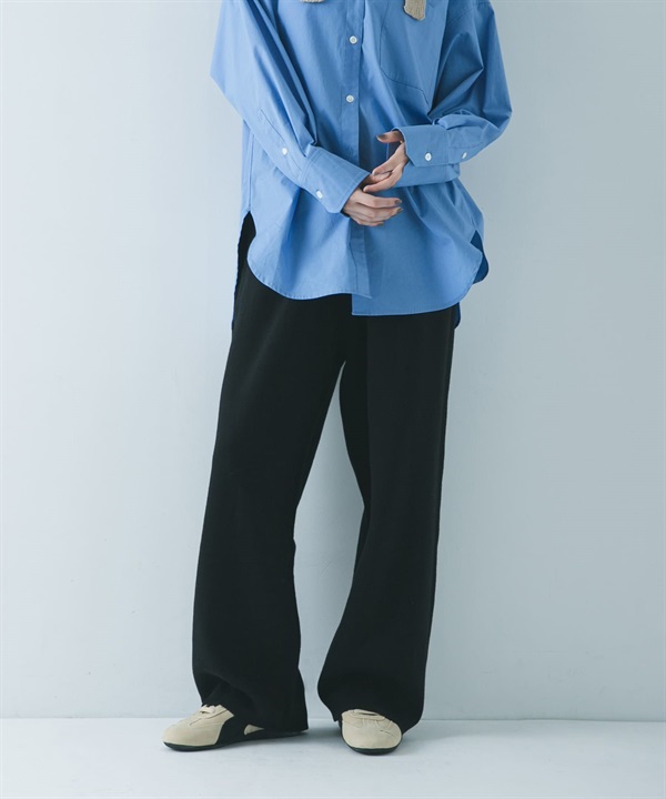 棉質喀什米爾寬鬆針織長褲