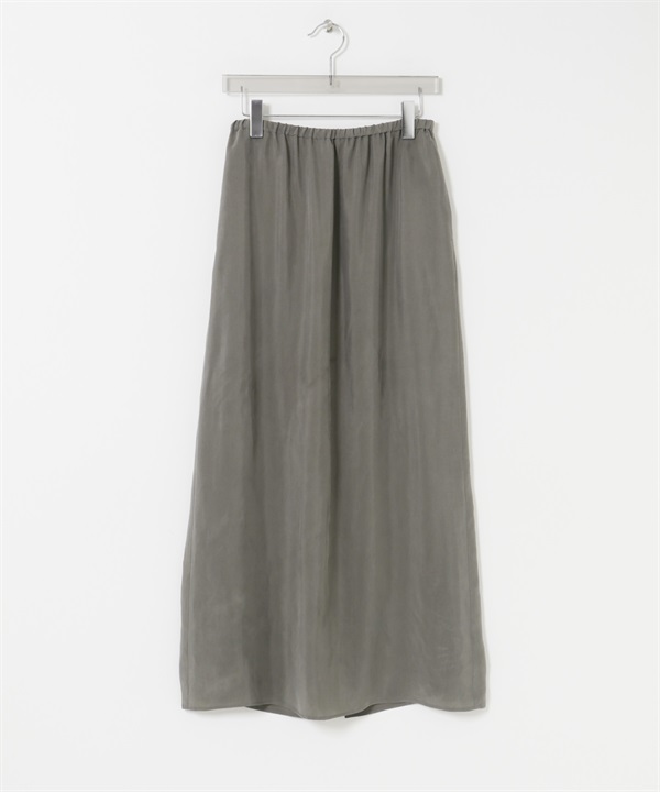 銅氨纖維碎褶直筒裙(灰色-36-GRAY)