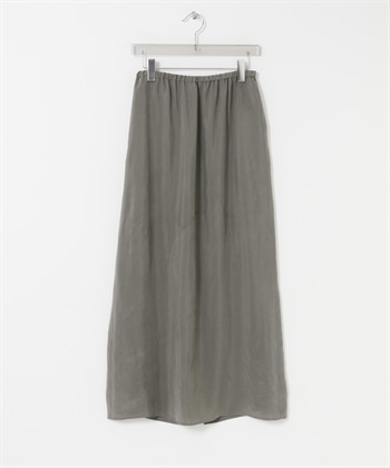銅氨纖維碎褶直筒裙(灰色-36-GRAY)
