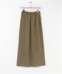銅氨纖維碎褶直筒裙(卡其棕色-36-其他綠色)