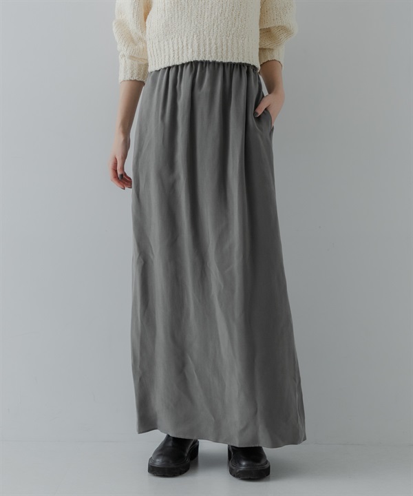 銅氨纖維碎褶直筒裙｜URBAN RESEARCH 官方購物