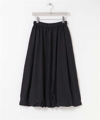 氣球剪裁碎褶裙(黑色-38-BLACK)