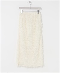 流蘇緹花長裙(米色-36-OFF WHITE)