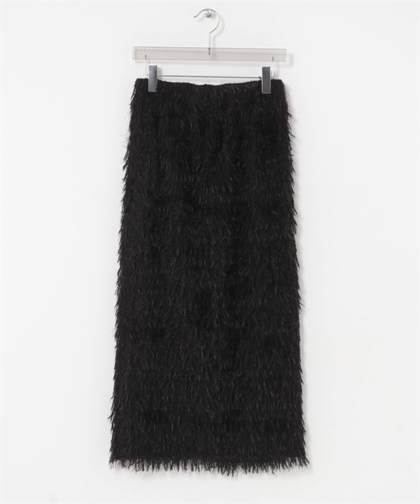 流蘇緹花長裙(黑色-36-BLACK)