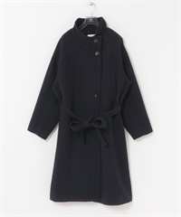 Super100羊毛立領大衣(深藏青色-FREE-NAVY)