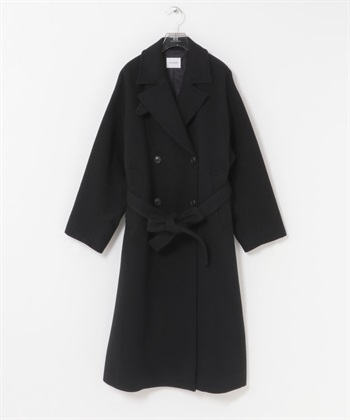 Super140羊毛切斯特大衣(黑色-38-BLACK)